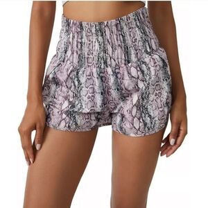 Free People Movement The Way Home Shorts Snake Print Size Small NWT